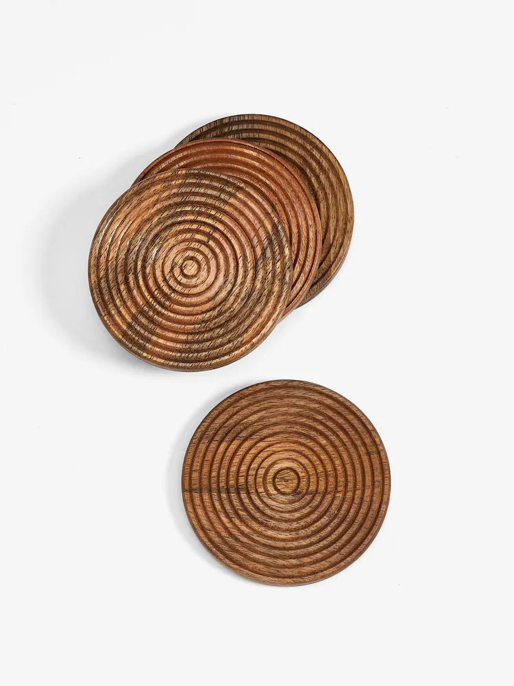 SpiraWood Artisan Coaster Set