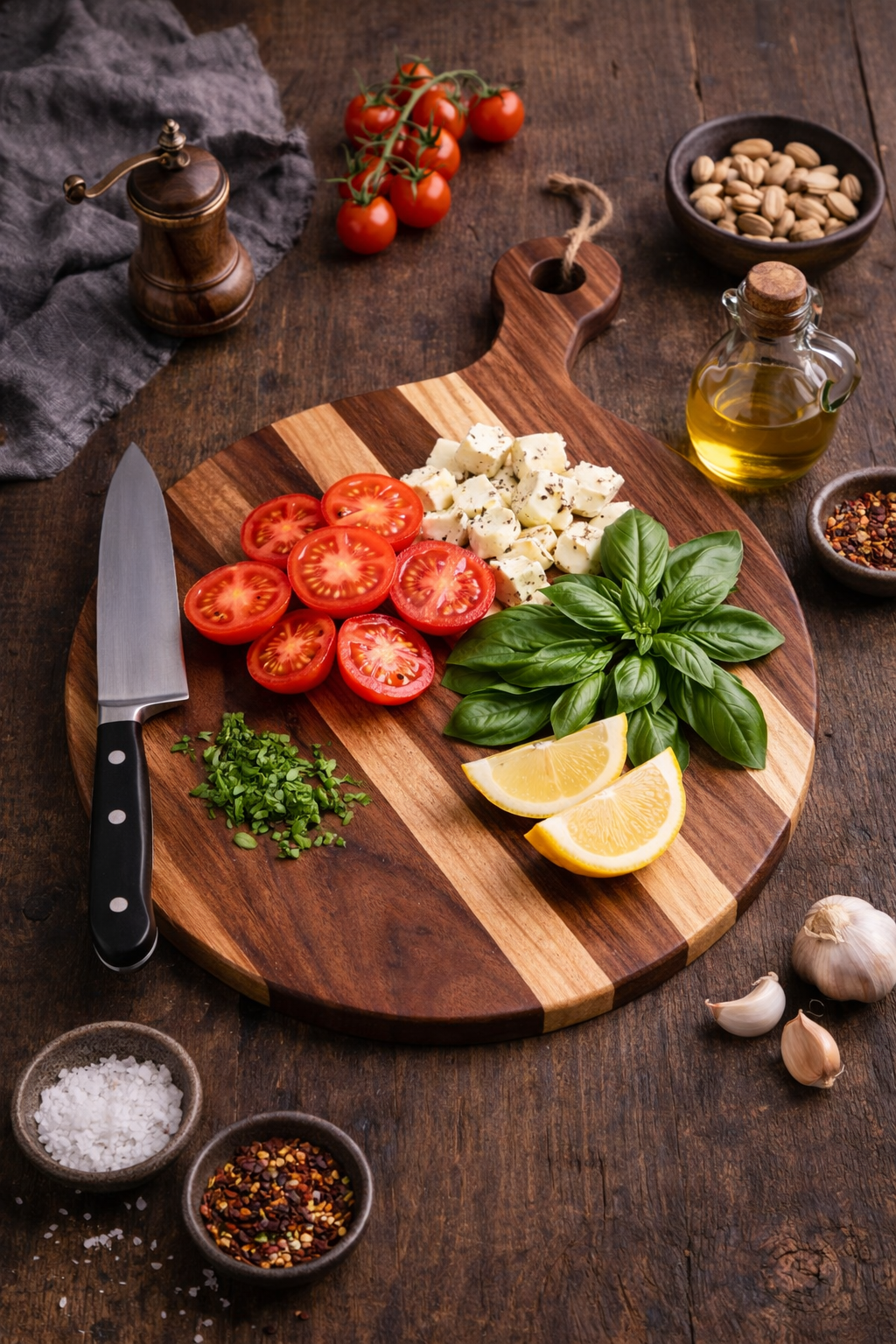 StriataCraft Round Cutting Board