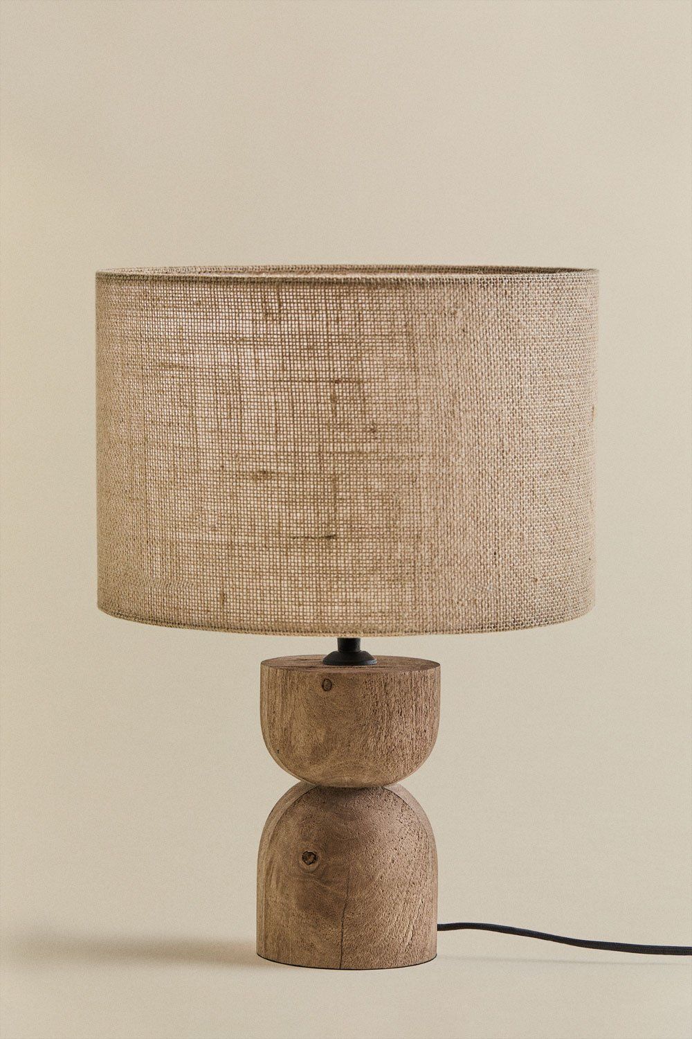 TerraGlow Wooden Table Lamp