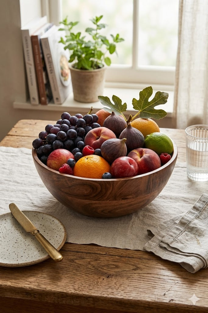 TerraGrain Wooden Serving Bowl