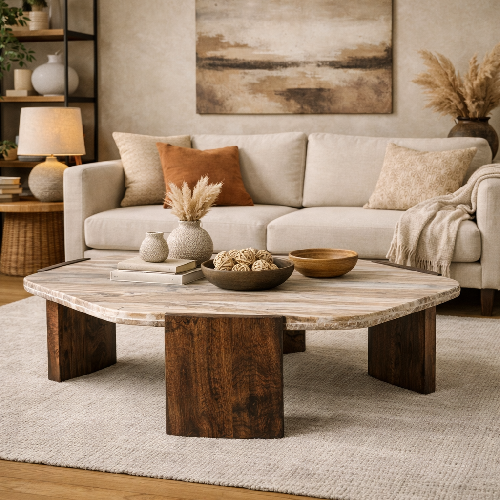 TerraStone Octagon Coffee Table