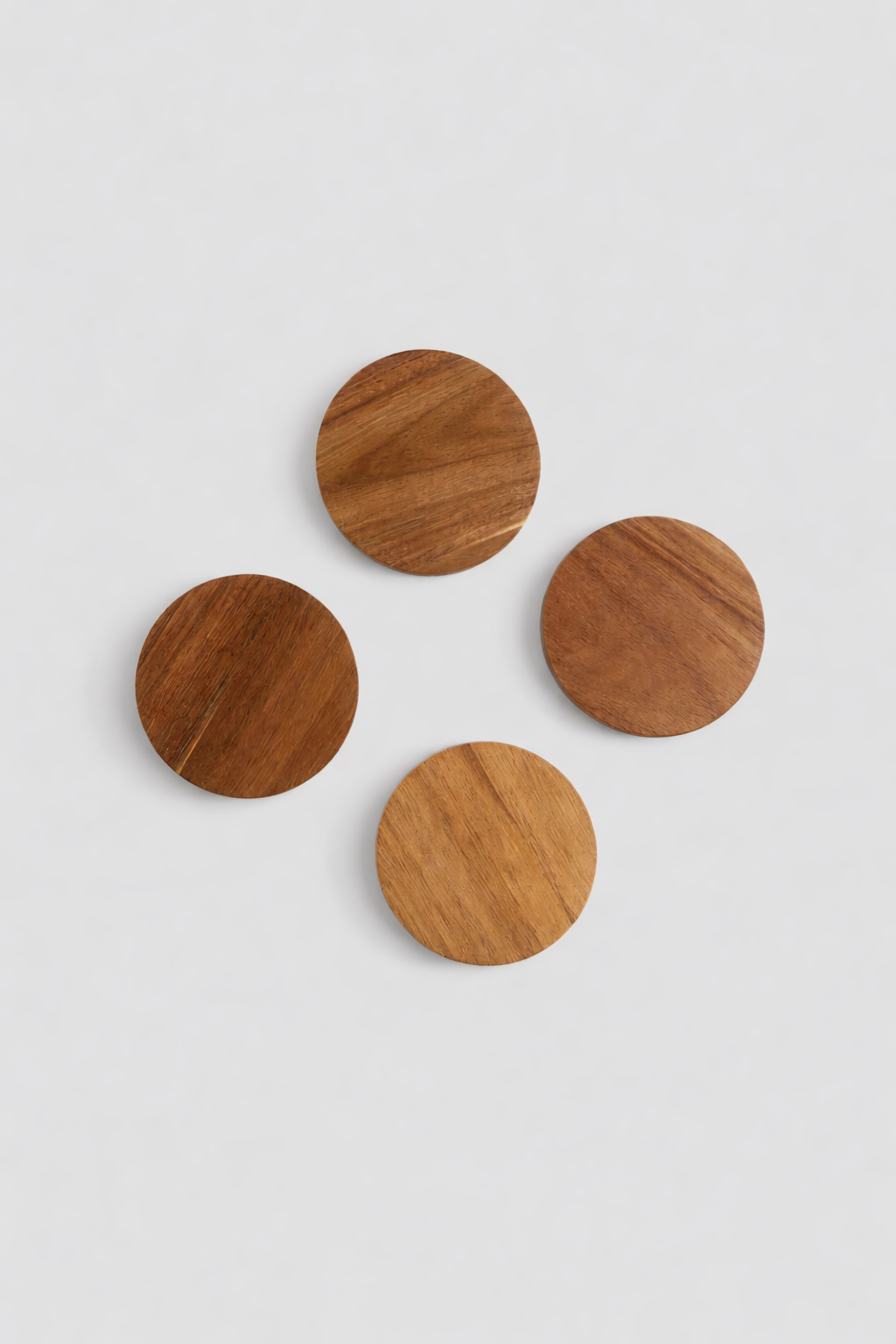 TimberRound Wooden Coaster Set