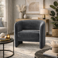 Veloura Curve Accent Chair - JIVANSH ARTS