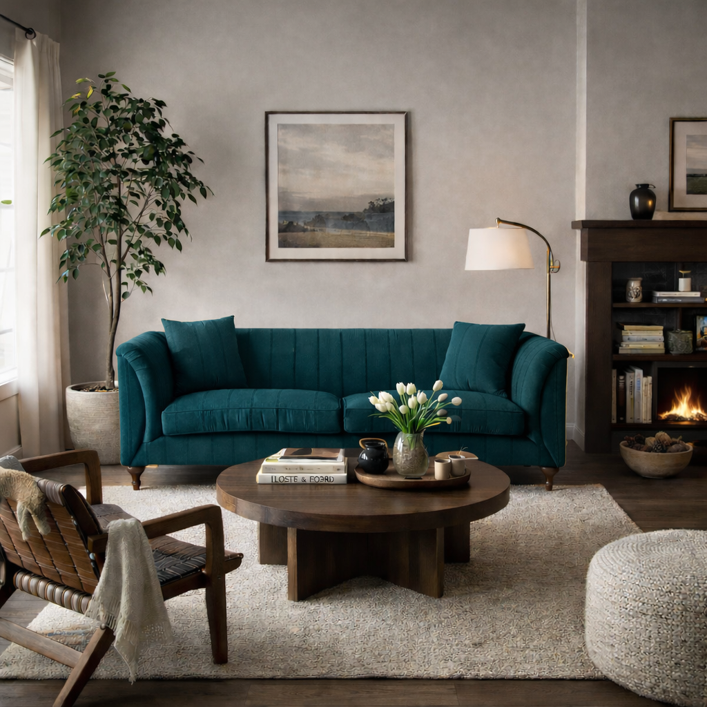 Veloura Curve Upholstered Sofa