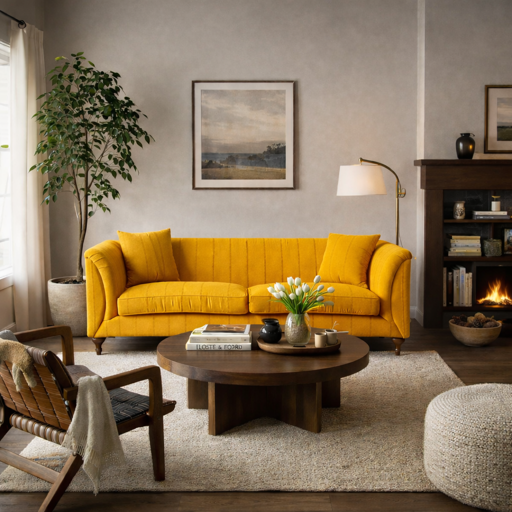 Veloura Curve Upholstered Sofa
