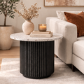Verona Terrazzo Pedestal Side Table